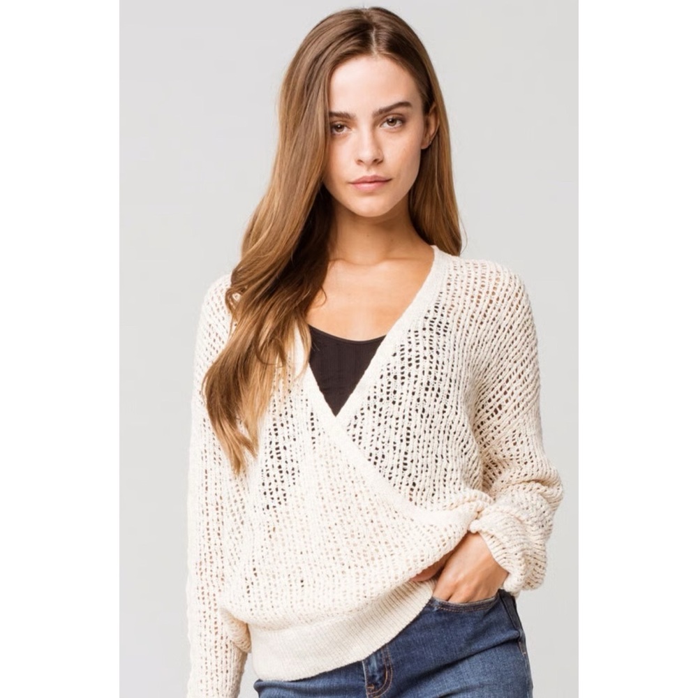 Billabong Sweet‎ Bliss Cream Knit Sweater Size Small New with Tags
